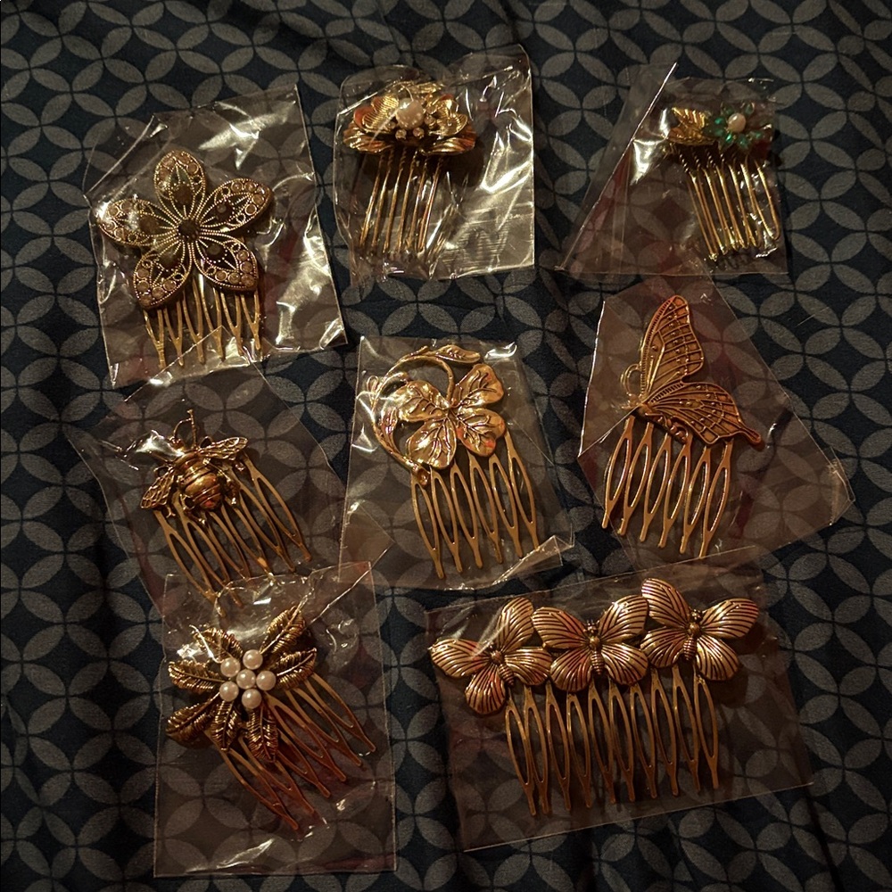 Elegant Gold Hair Accessories Set